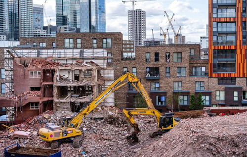 Construction site in London