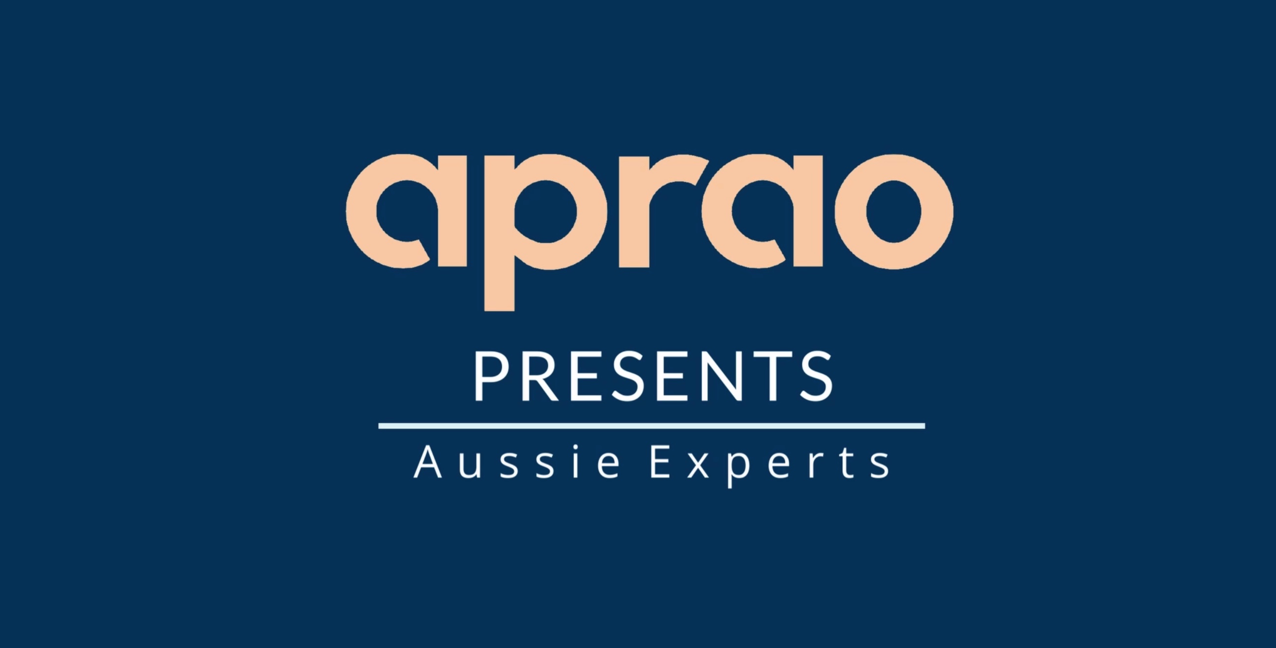 Aprao presents...Aussie experts; a webinar series featuring interviews with experts in the Australian property development market.