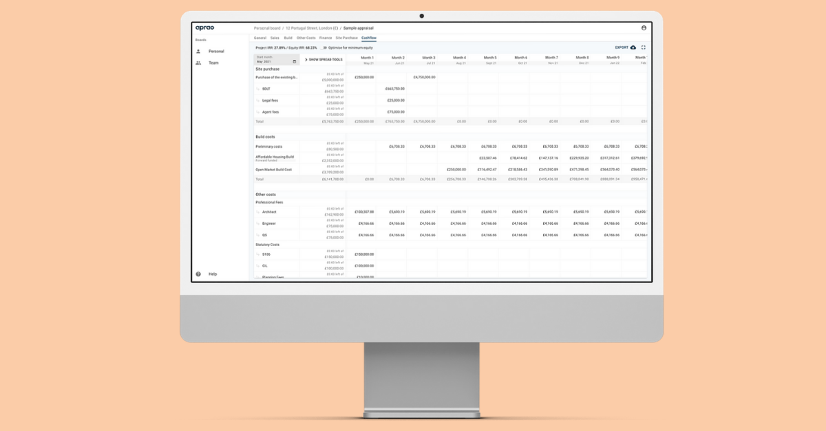 the aprao software on a computer